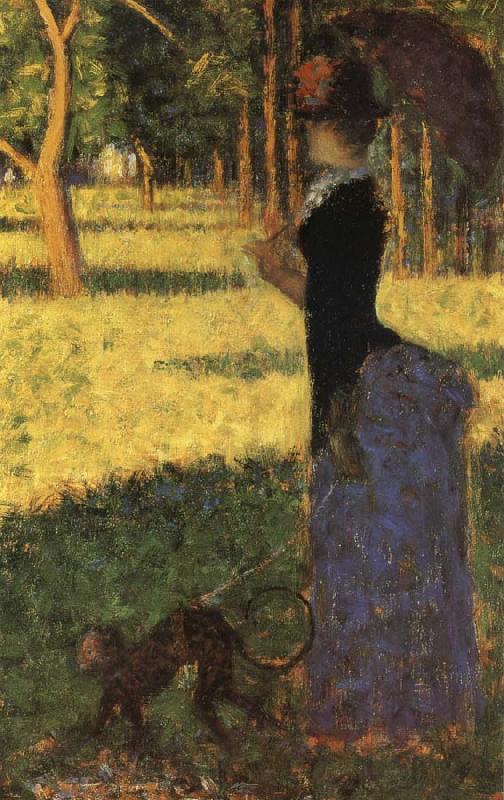 Georges Seurat Walk with the Monkey Norge oil painting art